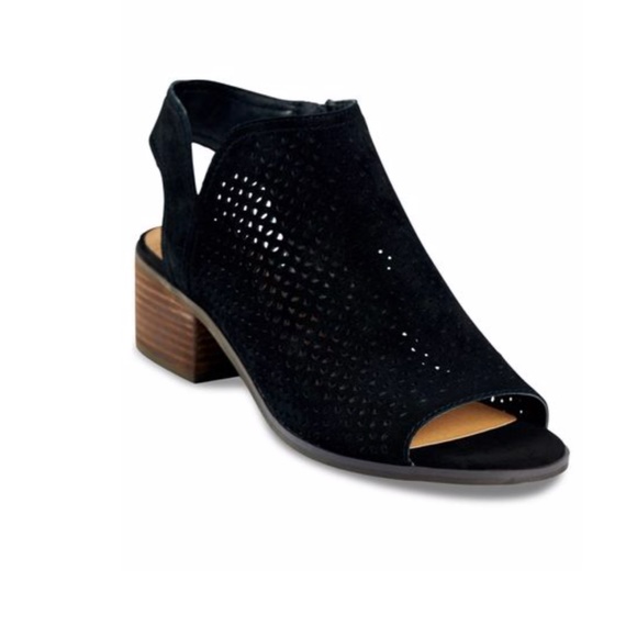 Lucky Brand Shoes - NWT Lucky Brand Black Nerelly Open-toe Booties
